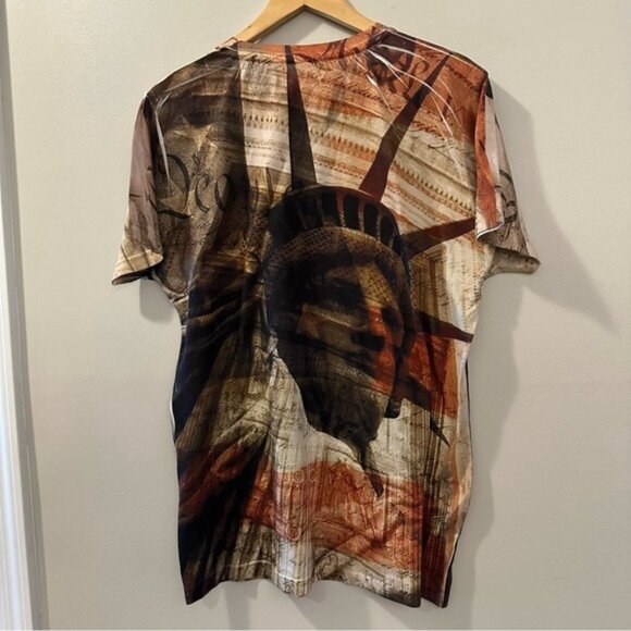 True Rock Statue of Liberty Sublimation V-Neck Tee 2XL USA Graphic Streetwear - Picture 5 of 11